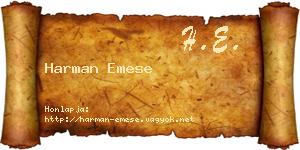 Harman Emese névjegykártya